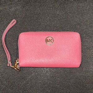 Michael Kors Vibrant Pink Wristlet (B)